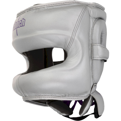 Бамперный боксёрский шлем Clinch Undefeated Russian Team серебристый