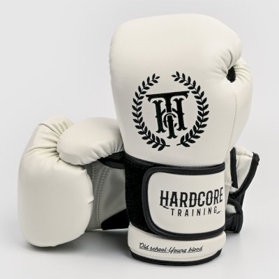 Боксерские перчатки Hardcore Training Revolution White/Black PU