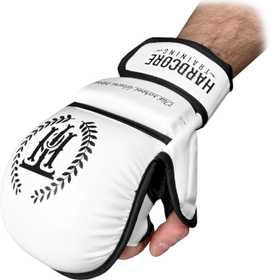 Гибридные перчатки Hardcore Training Base PU White