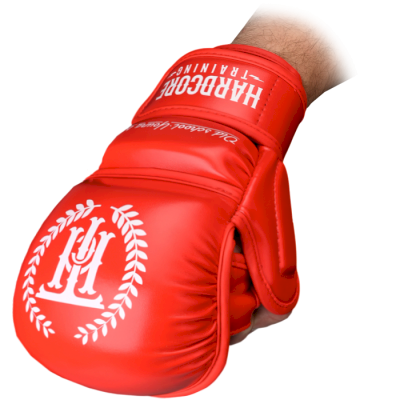 Гибридные перчатки Hardcore Training Base PU Red
