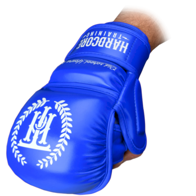 Гибридные перчатки Hardcore Training Base PU Blue