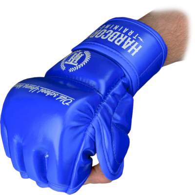 ММА перчатки Hardcore Training Base PU Blue