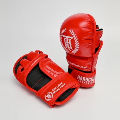 Гибридные перчатки Hardcore Training Base PU Red