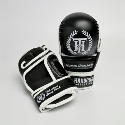 Гибридные перчатки (накладки) Hardcore Training Base PU Black