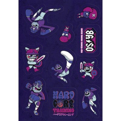 Набор стикеров Hardcore Training 5.0 Purple