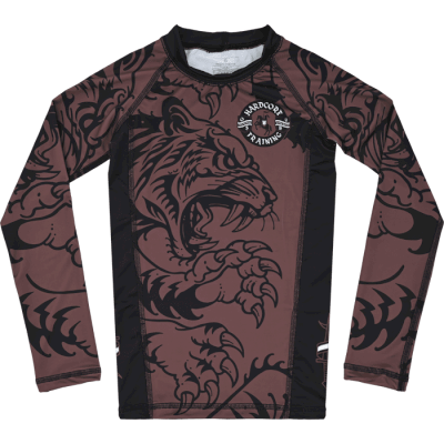 Детский рашгард Hardcore Training Heraldry Brown LS
