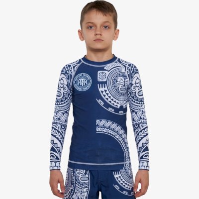 Детский рашгард Hardcore Training Ta Moko Blue