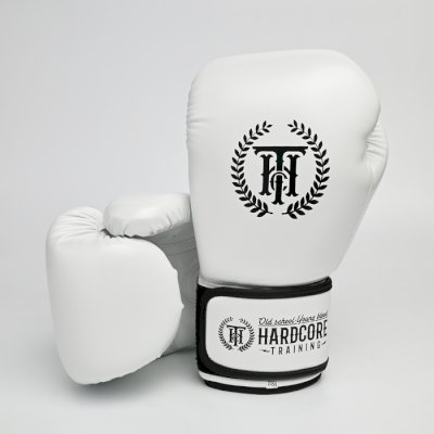 Боксерские перчатки Hardcore Training Base PU White