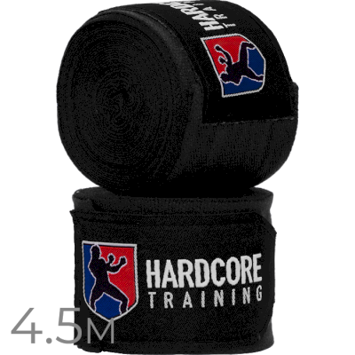 Боксерские бинты Hardcore Training Superior Black 4.5 м