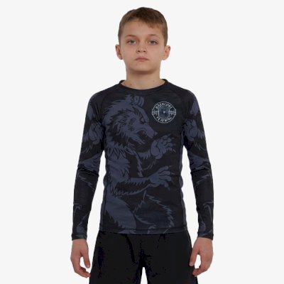 Детский рашгард Hardcore Training Heraldry Black LS