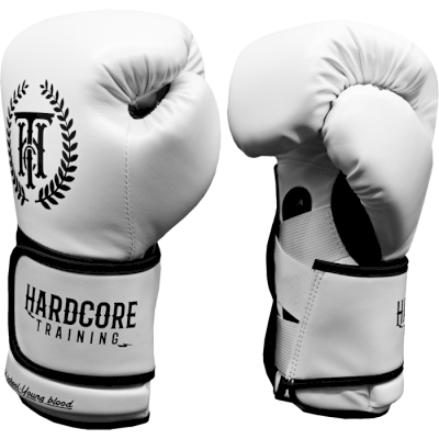 Боксерские перчатки Hardcore Training Revolution White/Black PU