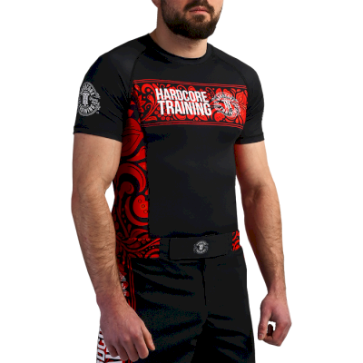 Рашгард Hardcore Training Russian Pattern SS Black/Red