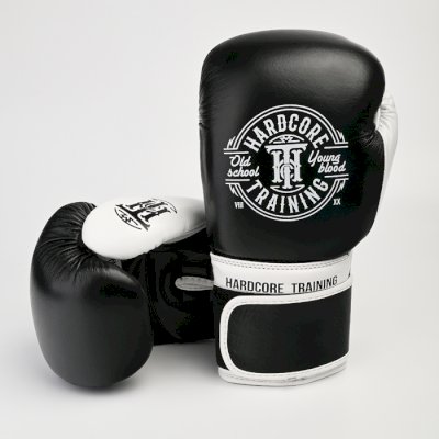 Боксерские перчатки Hardcore Training Premium Black/White