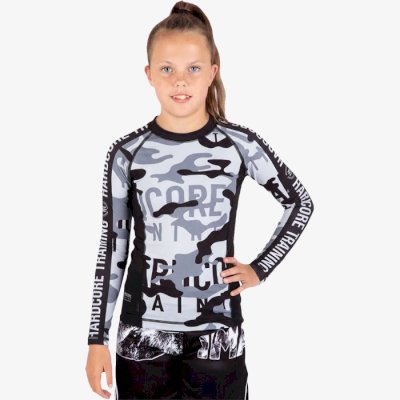 Детский рашгард Hardcore Training Camo 2.1 LS Grey