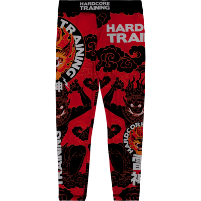 Детские компрессионные штаны Hardcore Training Raijin Black/Red
