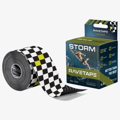 Усиленный водостойкий кинезио тейп RaveTape 5см*5м Race