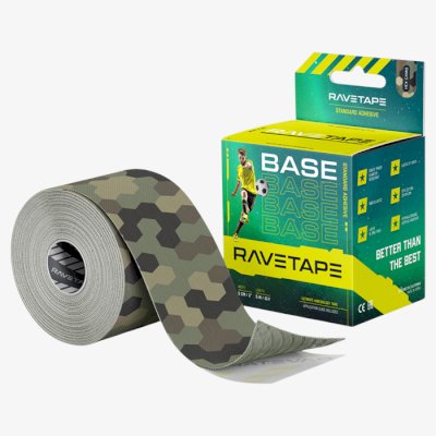 Водостойкий кинезио тейп RaveTape 5см*5м Сотовый камуфляж