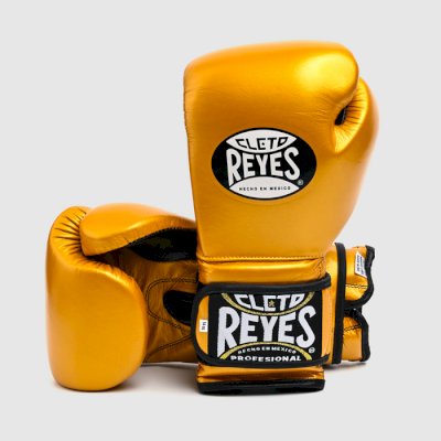 Боксерские перчатки Cleto Reyes E600 золотые