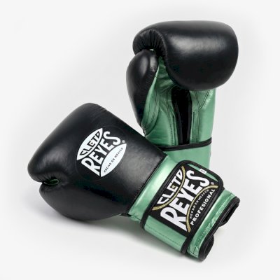 Боксерские перчатки Cleto Reyes E600 зеленый металлик/черный