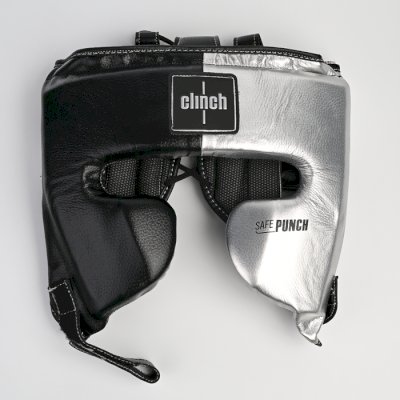 Боксерский шлем Clinch Punch 2.0 черно-серебристый C145