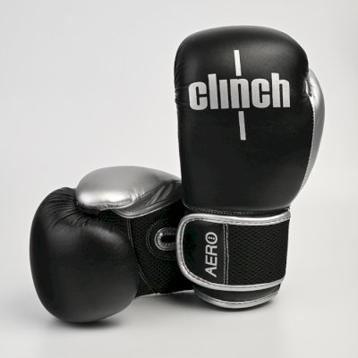 Боксерские перчатки clinch aero 2.0 c136 black/silver