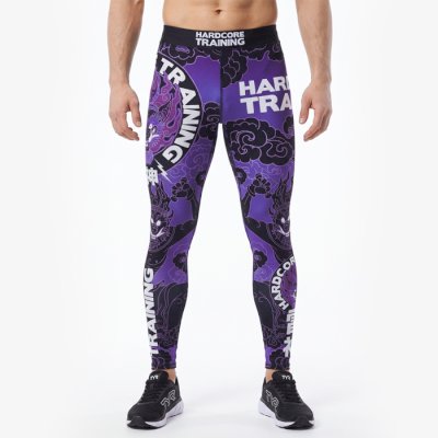 Компрессионные штаны Hardcore Training Raijin Black/Purple