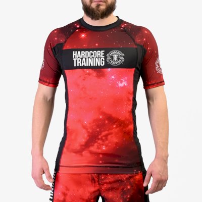 Рашгард Hardcore Training Space Red (Короткий рукав)