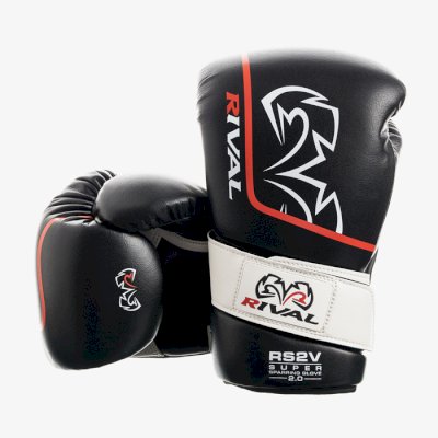 Боксерские перчатки для спарринга Rival RS2V Black