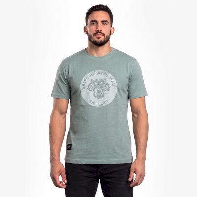 Футболка Gr1ps BJJ Round Tiger зеленая