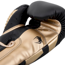Боксерские Перчатки Venum Elite Black/Gold 10 унц. золотой