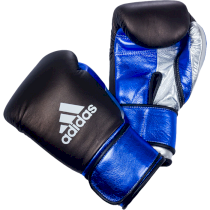 Боксерские перчатки Adidas Black/Blue/Silver 16 унц. синий