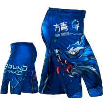ММА шорты Ground Game Azure Dragon L синий