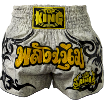 Шорты для тайского бокса Top King Boxing L светло-серый