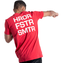 Футболка BoxRaw HRDR FSTR SMRTR Red XL красный