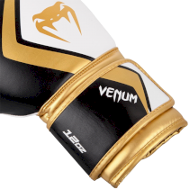 Перчатки Venum Contender 2.0 Black/White-Gold 8 унц. золотой