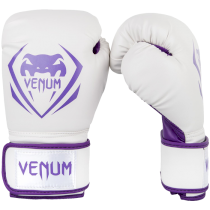 Боксерские перчатки Venum Contender White/Purple 8 унц. фиолетовый