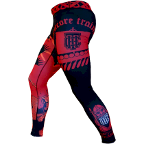 Компрессионные штаны Hardcore Training Viking S черный с красным