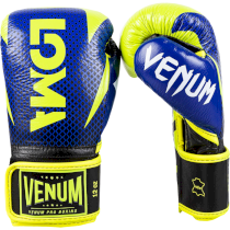 Боксерские перчатки Venum Hammer Blue/Yellow 10 унц. синий