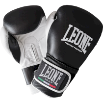 Боксерские перчатки Leone Flash Black/White 14 унц. черный