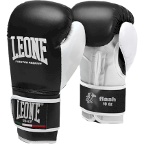 Боксерские перчатки Leone Flash Black/White 14 унц. черный