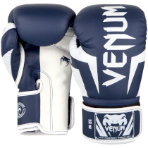 Боксерские Перчатки Venum Elite Navy Blue/White 14 унц. синий