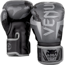 Перчатки Venum Elite Black/Dark Camo 14 унц. серый