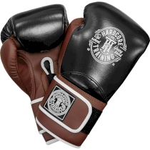 Боксерские перчатки Hardcore Training HardLea Black/Brown 10 унц. коричневый