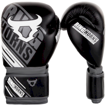Боксерские перчатки Ringhorns Nitro Black/Grey 8 унц. 