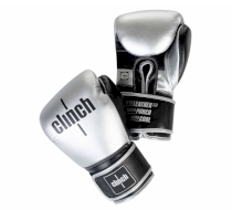 Боксерские перчатки Clinch Punch 2.0 серебристо-черные 10 унц. 