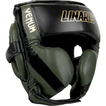 Боксерский шлем Venum Proboxing Cheek Headgear Linares Edition Khaki/Black/Gold зеленый XL