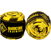 Боксерские бинты Hardcore Training Cross The Line Yellow/Black 3.5 желтый