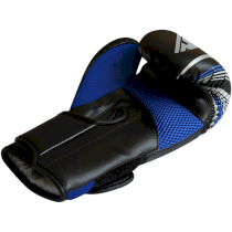 Детские боксерские перчатки RDX JBG-1U 6oz Silver/Blue 6 унц. синий