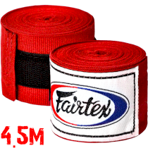 Боксерские бинты Fairtex Red 4,5м красный