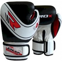 Детские боксерские перчатки RDX JBG-4B 6oz White/Black 6 унц. черный